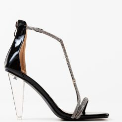 Sandale cu toc Hortensia Negre 3