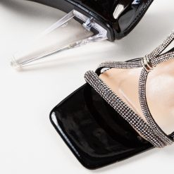 Sandale cu toc Hortensia Negre 6