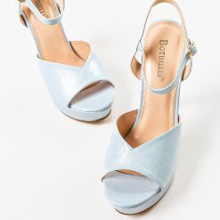 Sandale cu toc Ivy Albastre 3