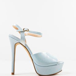 Sandale cu toc Ivy Albastre 4