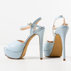 Sandale cu toc Ivy Albastre 5