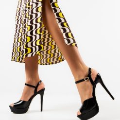 Sandale cu toc Ivy Negre 1