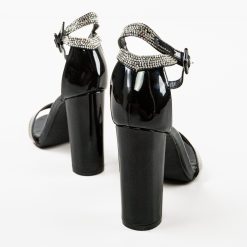 Sandale cu toc Jalea Negre 2 7