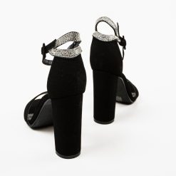 Sandale cu toc Jalea Negre 4