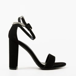 Sandale cu toc Jalea Negre 5