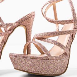 Sandale cu toc Kongo Roz 6