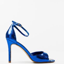 Sandale cu toc Lekaz Albastre 2 3