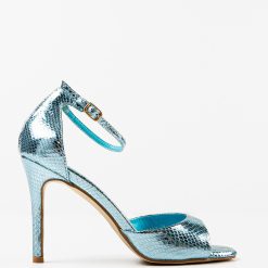 Sandale cu toc Lekaz Albastre 4