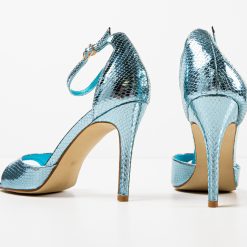 Sandale cu toc Lekaz Albastre 6