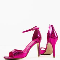 Sandale cu toc Lekaz Fuchsia 6