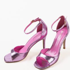 Sandale cu toc Lekaz Mov 4