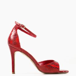 Sandale cu toc Lekaz Rosii 4