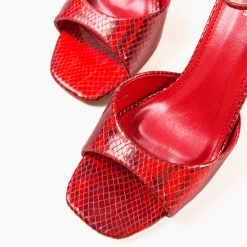 Sandale cu toc Lekaz Rosii 7