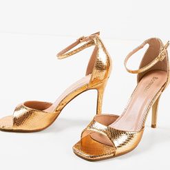 Sandale cu toc Lekaz Roze 4