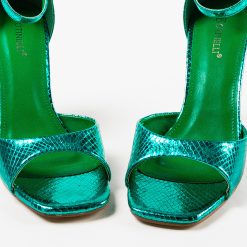 Sandale cu toc Lekaz Verzi 4