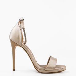 Sandale cu toc Lopakam Bej 2 3