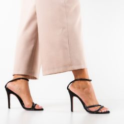 Sandale cu toc Lucrezia Negre 2