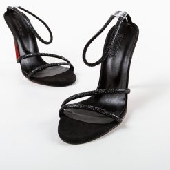 Sandale cu toc Lucrezia Negre 7