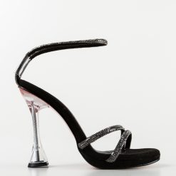 Sandale cu toc Lucynda Negre 4