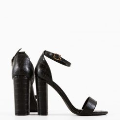 Sandale cu toc Marita Negre 5