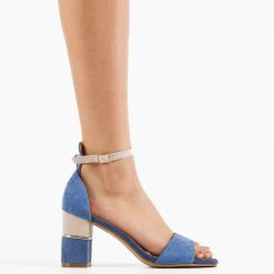 Sandale cu toc Matija Albastre 3