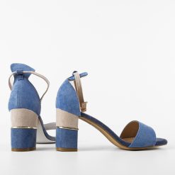 Sandale cu toc Matija Albastre 4