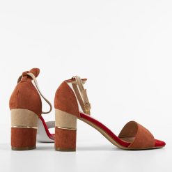 Sandale cu toc Matija Rosii 4