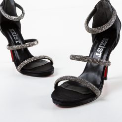 Sandale cu toc Mezon Negre 4 4