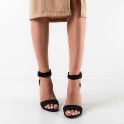 Sandale cu toc Miema Negre 3