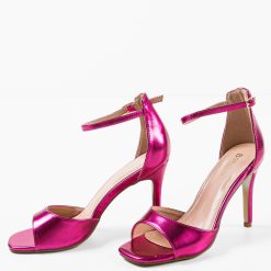 Sandale cu toc Moroilo Fuchsia 4