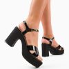 Sandale cu toc Myskyny Negre-Sandale cu toc-Sandale cu toc