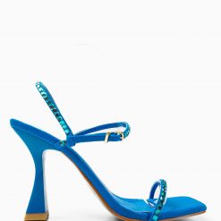 Sandale cu toc Nancy Albastre 4