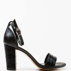 Sandale cu toc Nneka Negre 3