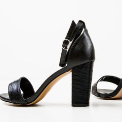 Sandale cu toc Nneka Negre 5