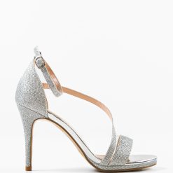 Sandale cu toc Ojah Argintii 5
