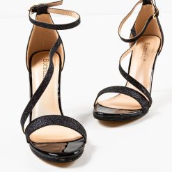 Sandale cu toc Ojah Negre 4