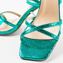 Sandale cu toc Osafy Verzi 4