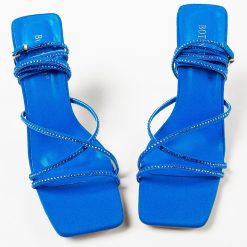 Sandale cu toc Park Albastre 3
