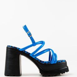 Sandale cu toc Rarab Albastre 3