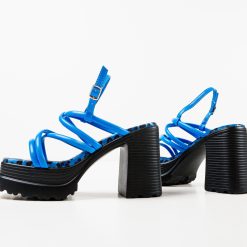Sandale cu toc Rarab Albastre 5