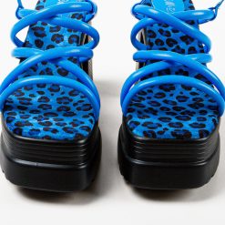 Sandale cu toc Rarab Albastre 6