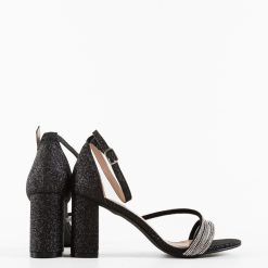 Sandale cu toc Stacey Negre 2 6
