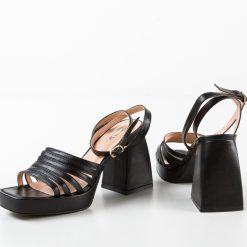 Sandale cu toc Tago Negre 6