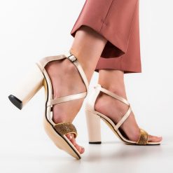Sandale cu toc Terna Bej 2