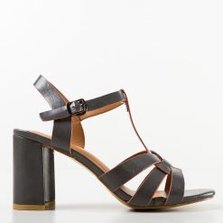 Sandale cu toc Travis Gri 4