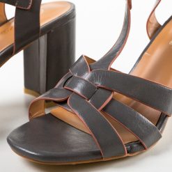 Sandale cu toc Travis Gri 6