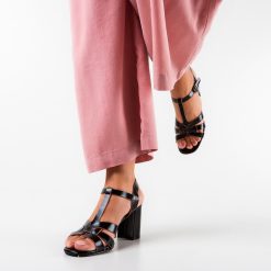 Sandale cu toc Travis Negre 2