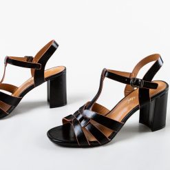 Sandale cu toc Travis Negre 4