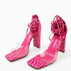 Sandale cu toc Tunis Roz 4