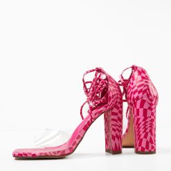Sandale cu toc Tunis Roz 5